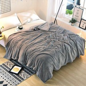 Throw Blanket Polar Light One Colour Grey